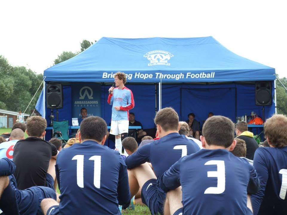 Bringing hope through football, half time talks. Bringing hope through football, half time talks.