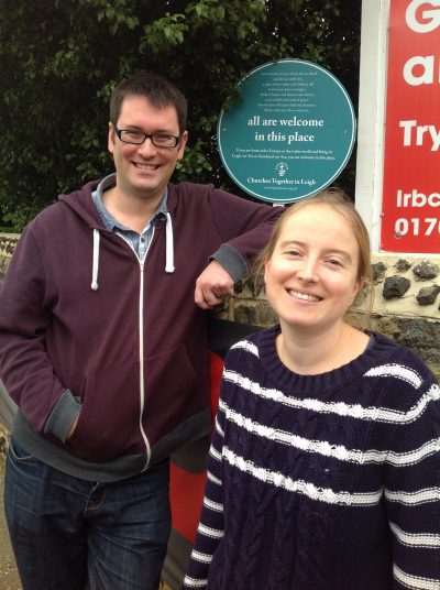 Emma N and Steve T All are welcome sign
